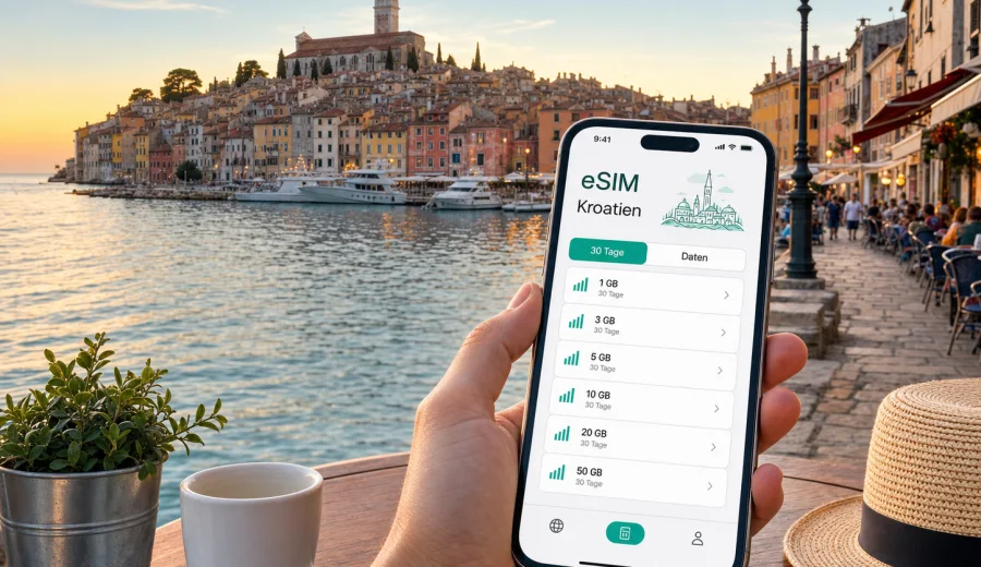 Rovinj eSIM: mobiles Internet für die Reise