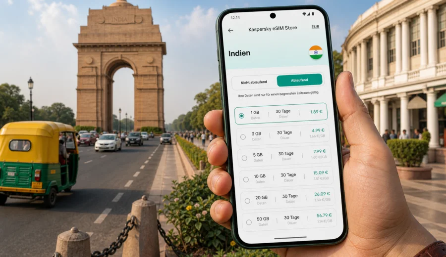 Delhi eSIM: mobiles Internet für Indien-Reisen