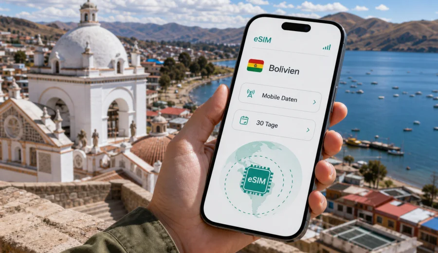Copacabana eSIM: Internet in Bolivien