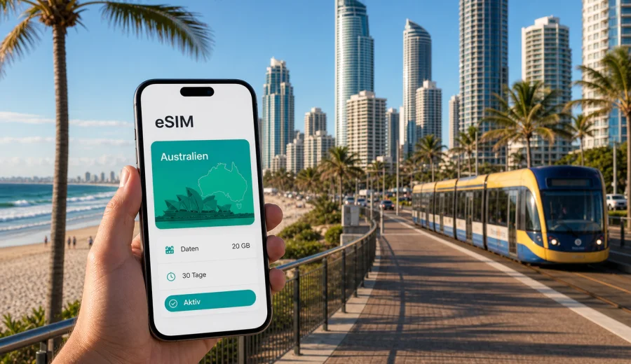 Gold Coast eSIM: mobiles Internet in Australien