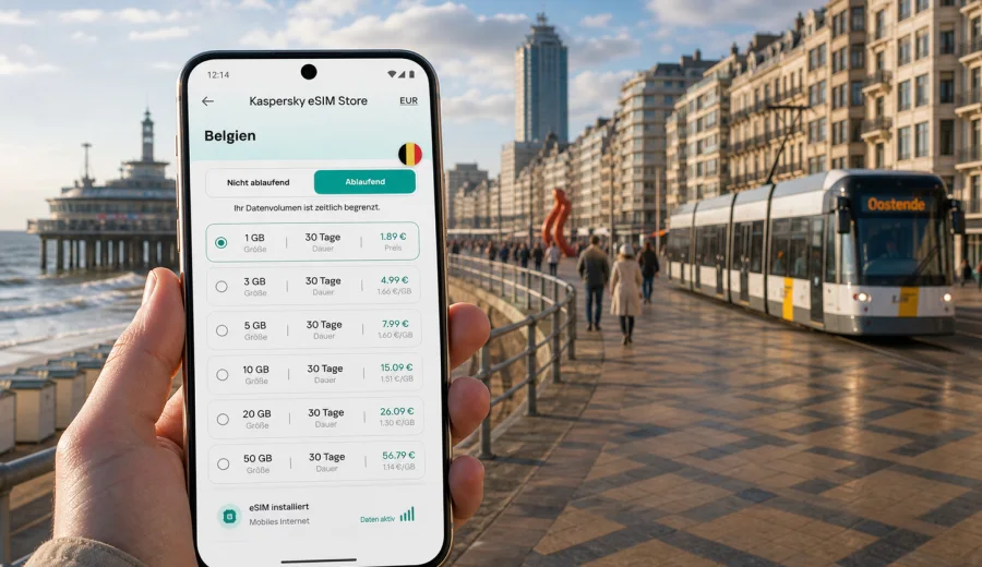 Ostende eSIM: mobile Verbindung und Internet