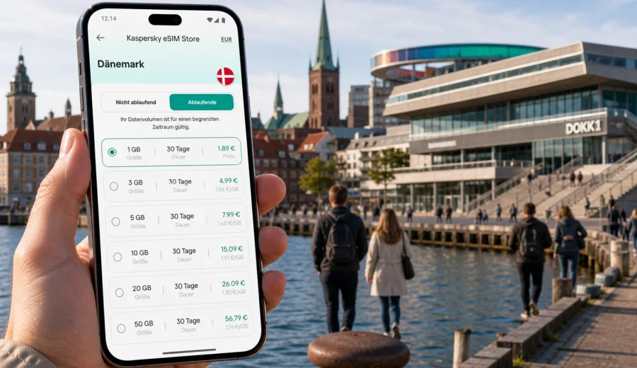 Aarhus eSIM: mobiles Internet für die Reise