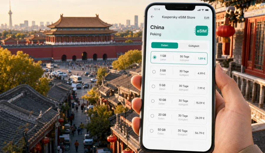 Peking eSIM: mobiles Internet für die Reise