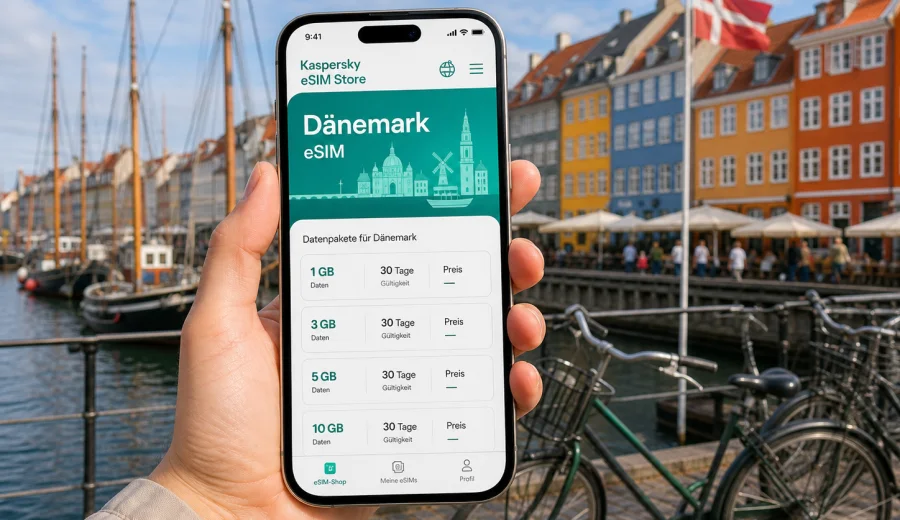 eSIM Dänemark: mobiles Internet auf Reisen