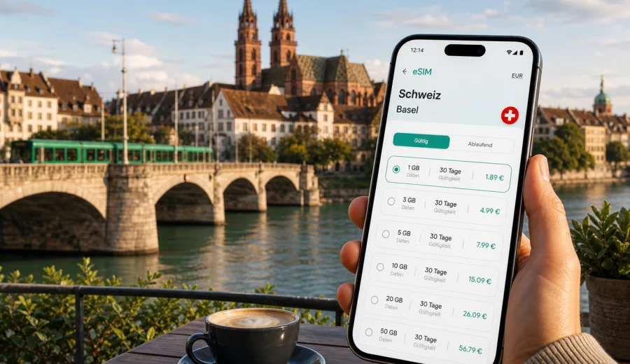 Basel eSIM: mobiles Internet für die Reise