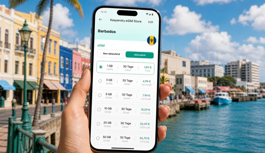 Bridgetown eSIM: Internet für Barbados-Reisen