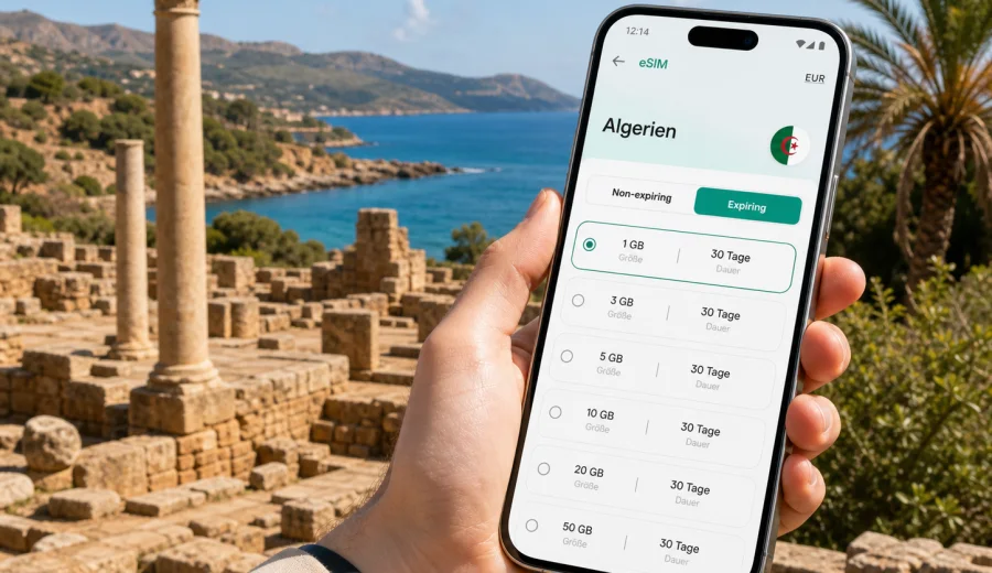 Tipaza eSIM: mobiles Internet in Algerien