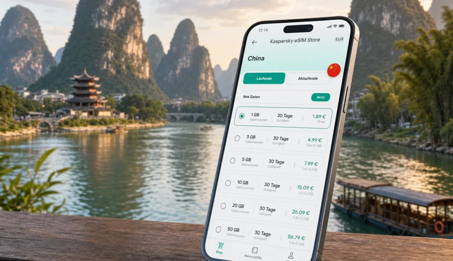 eSIM Guilin: mobiles Internet in China