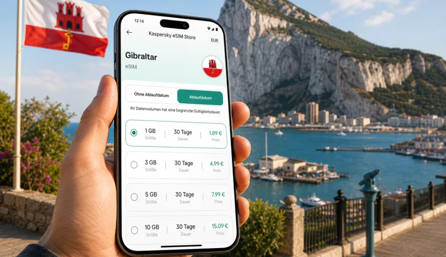eSIM Gibraltar: mobiles Internet auf Reisen