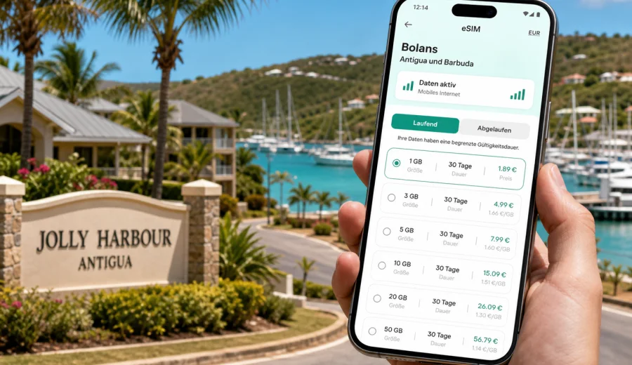 Bolans eSIM: Internet für Antigua und Barbuda