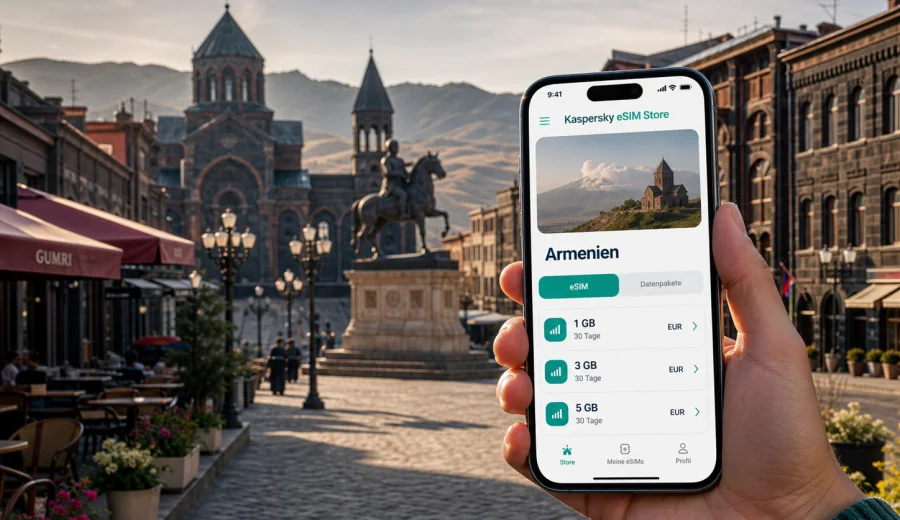 Gjumri eSIM: Internet für Armenien-Reisen