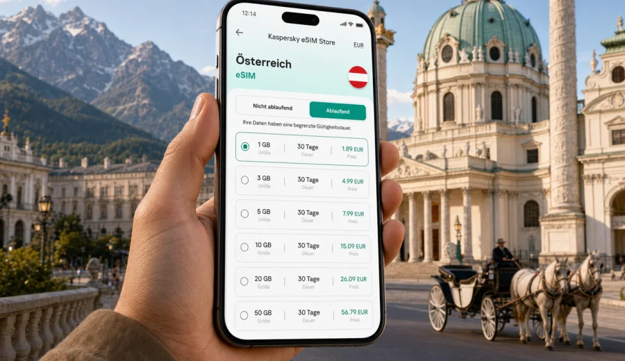 eSIM Österreich: mobiles Internet auf Reisen