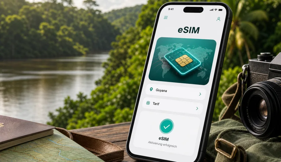eSIM Guyana: mobiles Internet auf Reisen