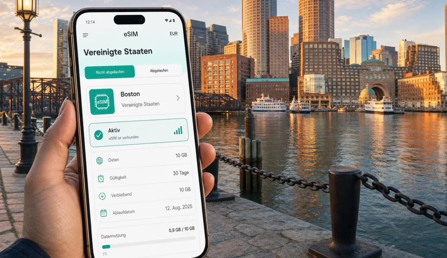 Boston eSIM: mobiles Internet für Ihre Reise