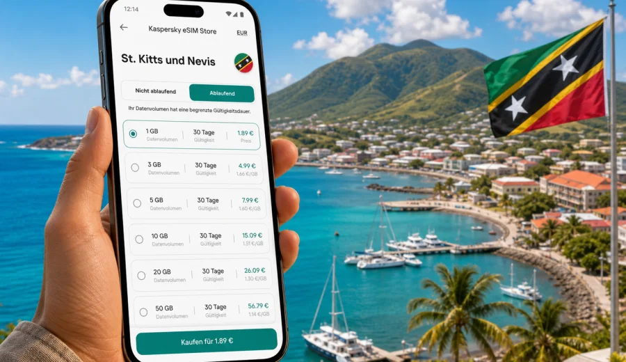 eSIM St. Kitts und Nevis: Internet auf Reisen