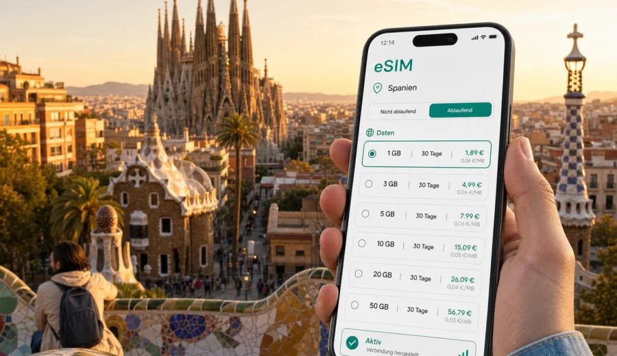 Barcelona eSIM: mobiles Internet für die Reise