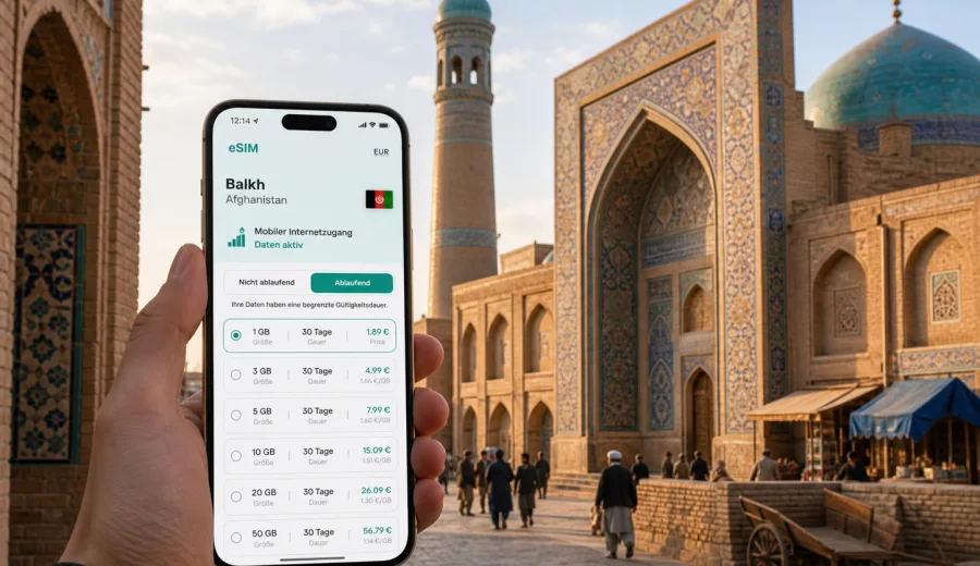 Balkh eSIM: mobiles Internet für die Reise