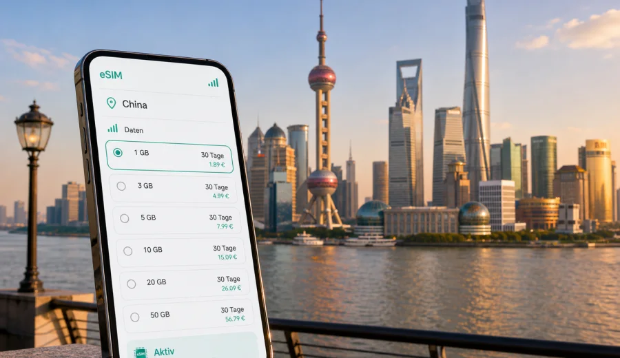 eSIM Shanghai: mobiles Internet für Ihre Reise