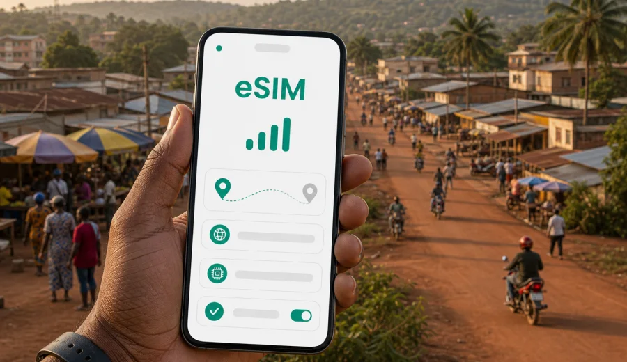 eSIM Bouar: mobiles Internet für die Reise