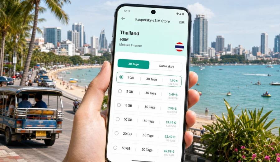 Pattaya eSIM: mobiles Internet für die Reise