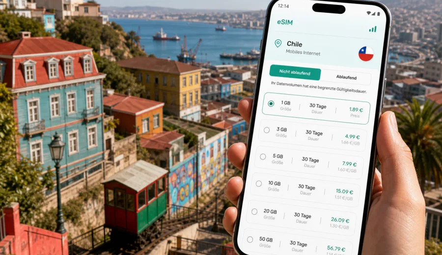 Valparaiso eSIM: Internet für Ihre Reise