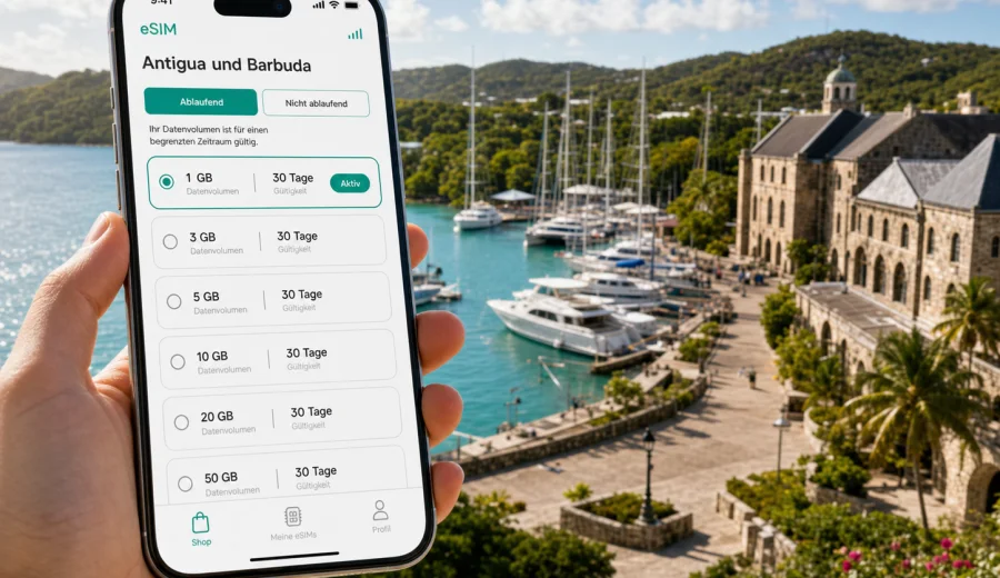 English Harbour eSIM: Internet auf Antigua
