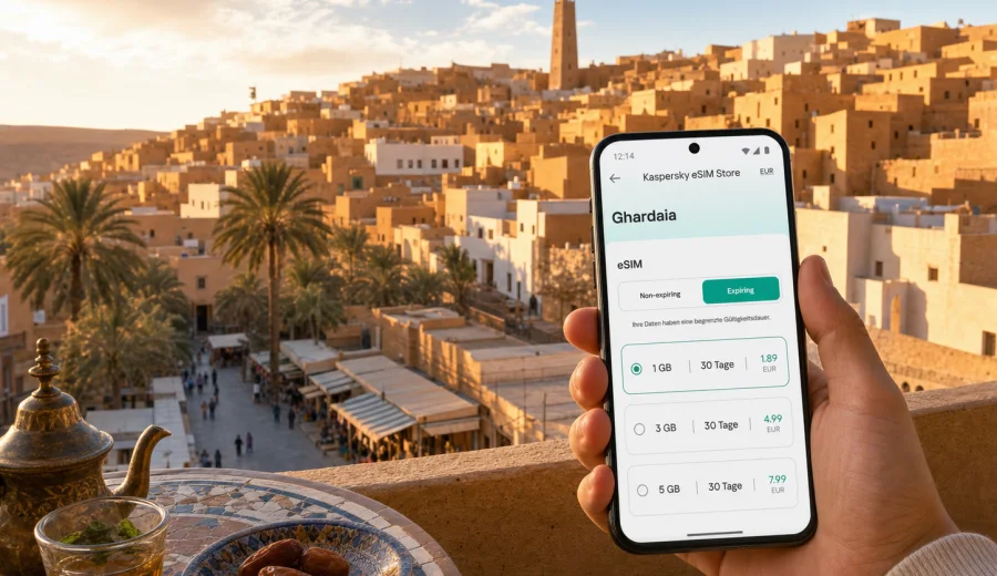 Ghardaia eSIM: Internet für Algerien-Reisen