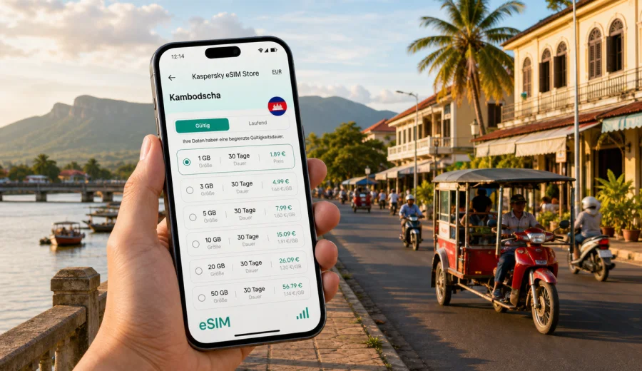 eSIM Kampot: mobiles Internet für die Reise