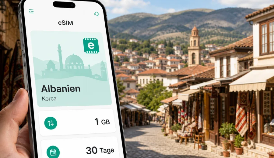 Korca eSIM: mobiles Internet für die Reise