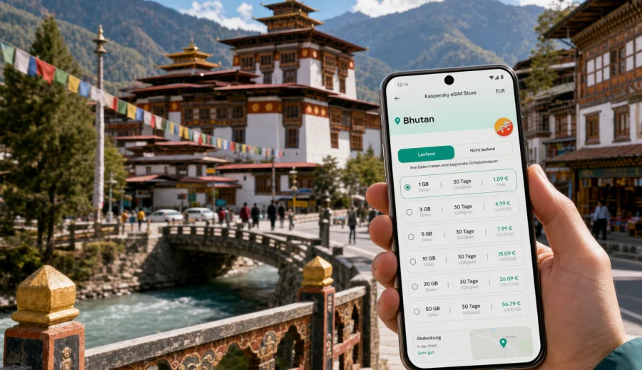 Thimphu eSIM: mobiles Internet in Bhutan