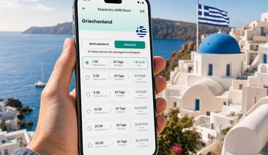 eSIM Griechenland: Internet auf Reisen