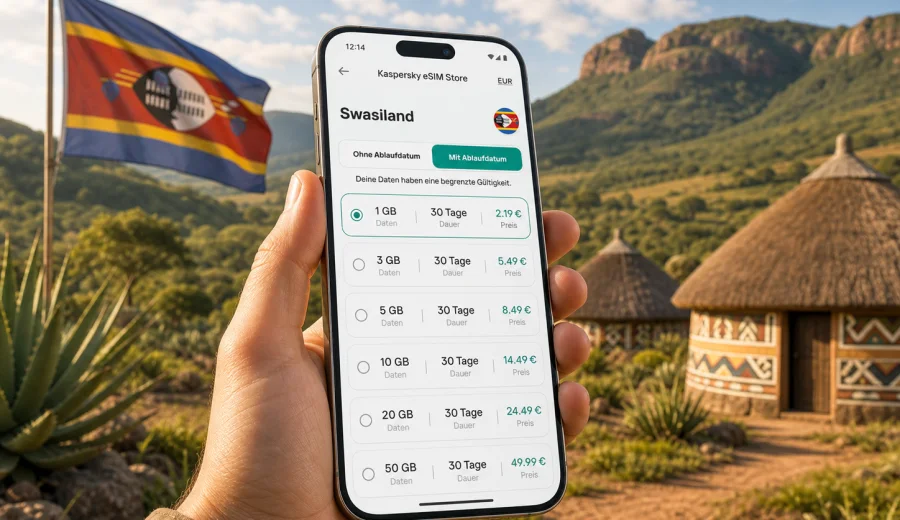 eSIM Swasiland: mobile Verbindung und Internet