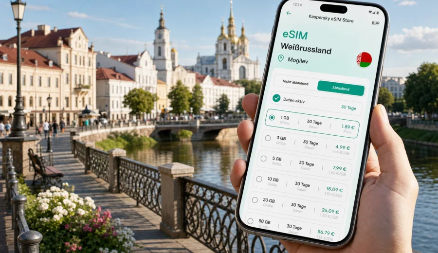 Mogilev eSIM: mobiles Internet für die Reise