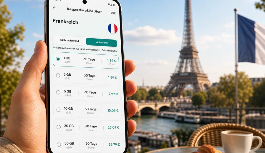 eSIM Frankreich: mobiles Internet auf Reisen