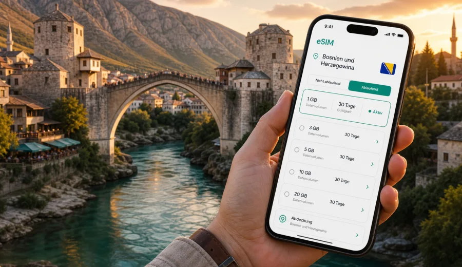 eSIM Mostar: mobiles Internet für die Reise