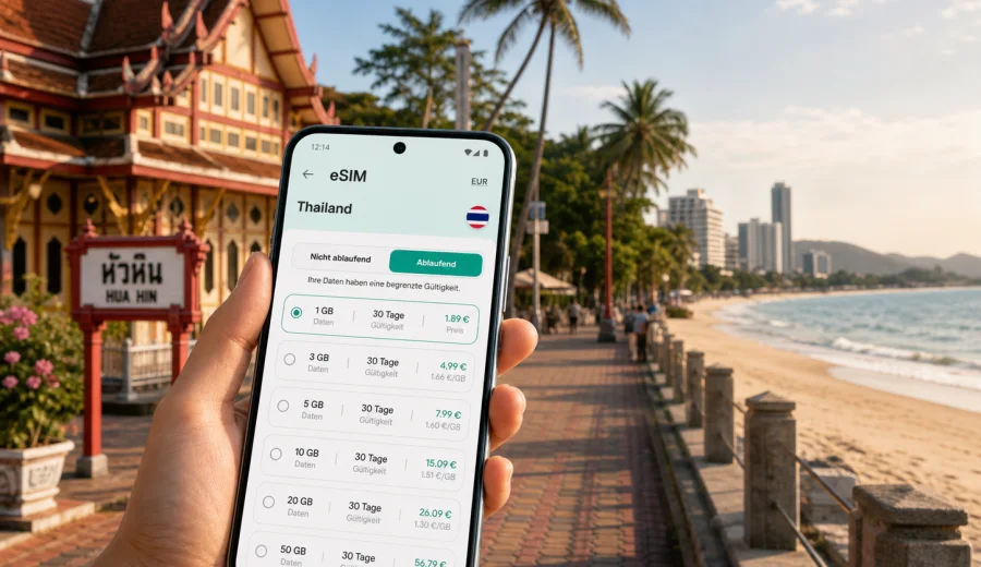 Hua Hin eSIM: Internet für Ihre Reise