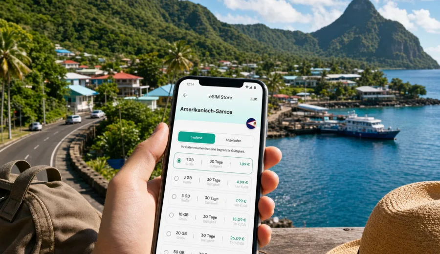Aua eSIM: Internet für Amerikanisch-Samoa