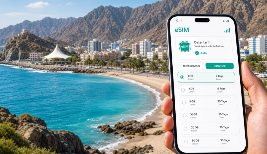 Khor Fakkan eSIM: Internet für Ihre Reise