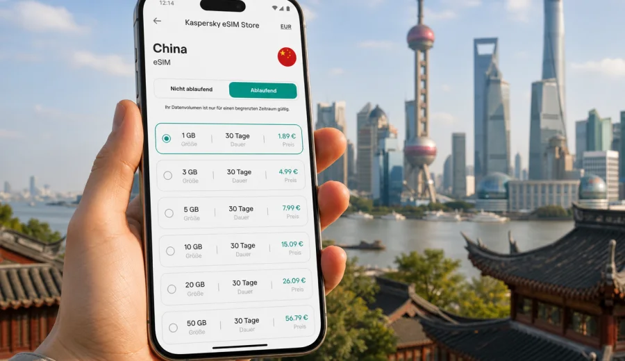 eSIM China: mobile Verbindung und Internet