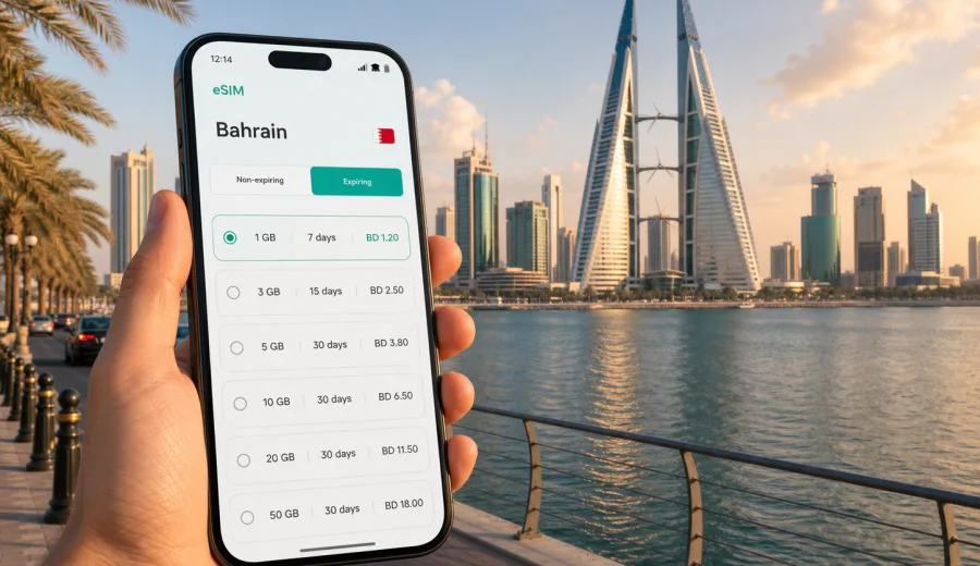 eSIM für Manama: mobiles Internet in Bahrain