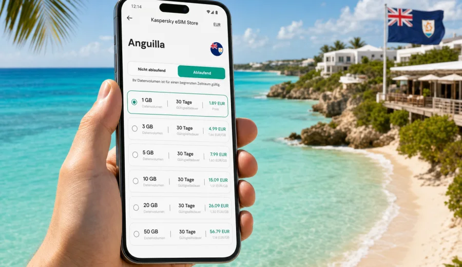 Anguilla eSIM: mobile Verbindung und Internet