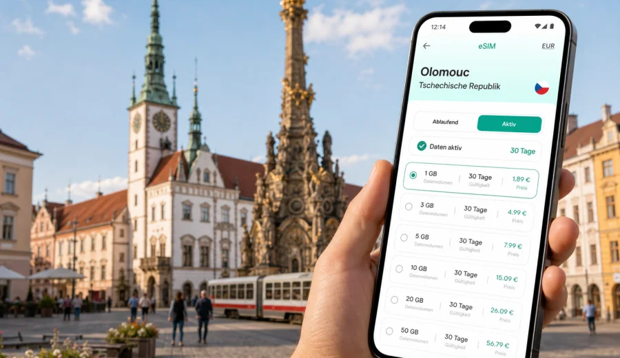Olomouc eSIM: Internet für Ihre Reise