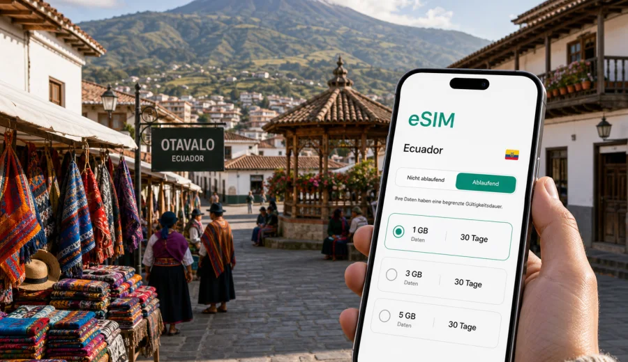 Otavalo eSIM: mobiles Internet in Ecuador