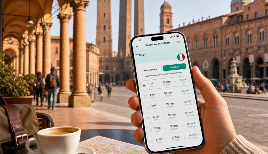 Bologna eSIM: Internet und mobile Verbindung