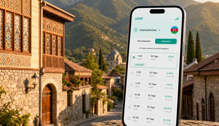 Sheki eSIM: mobiles Internet für Ihre Reise