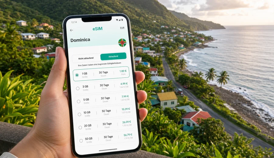 Castle Bruce eSIM: Internet für Dominica