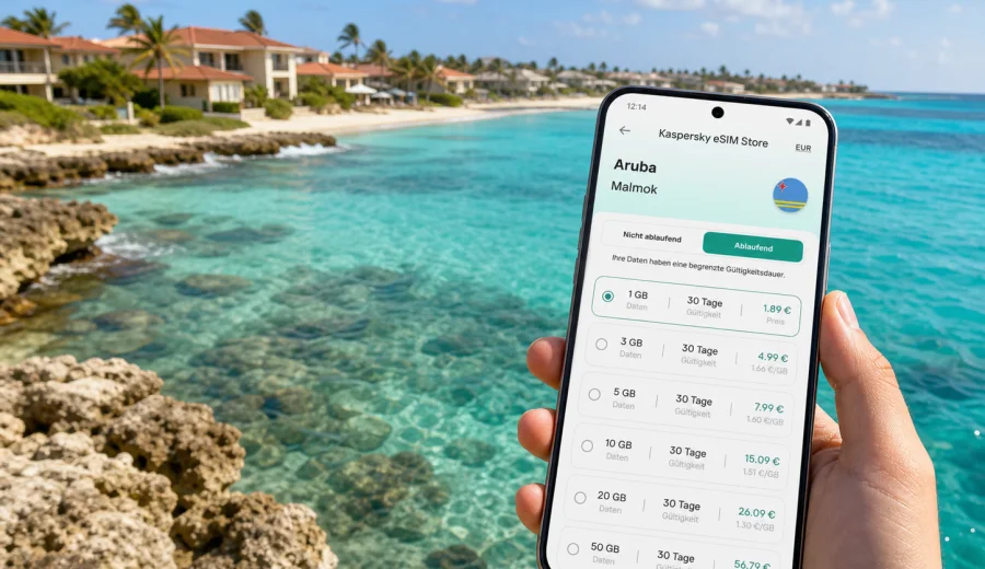 Malmok eSIM: mobiles Internet auf Aruba