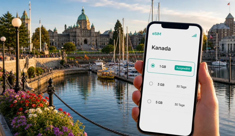Victoria eSIM: mobiles Internet für Kanada