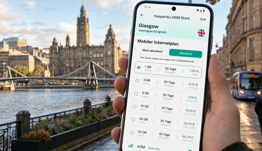 Glasgow eSIM: Internet für Ihre Reise
