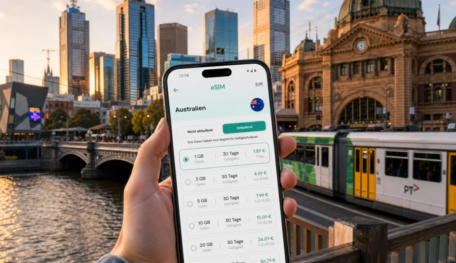 Melbourne eSIM: mobile Verbindung & Internet